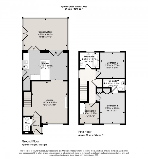 Floorplan for Caledonian Drive, Eccles, M30