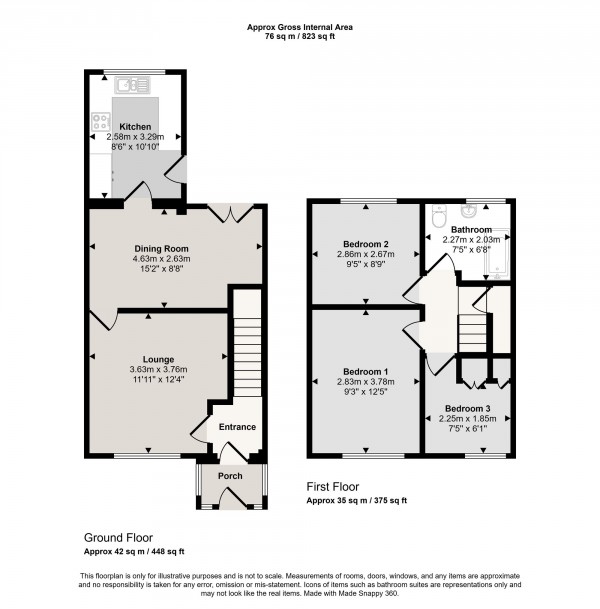 Floorplan for Ferry Road, Irlam, M44