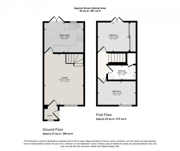 Floorplan for Daisy Bank Mill Close, Culcheth, WA3