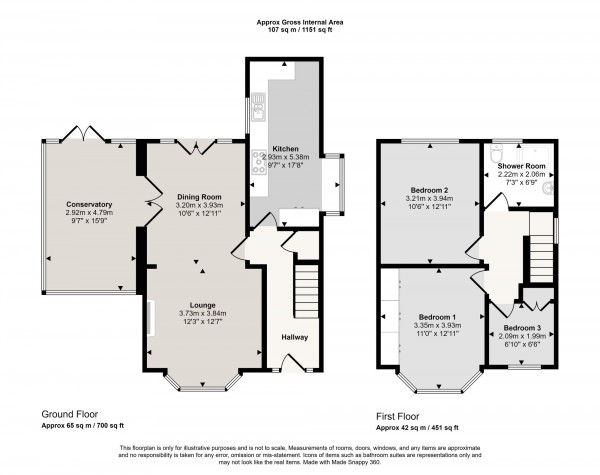 Floorplan for Hampton Road, Cadishead, M44