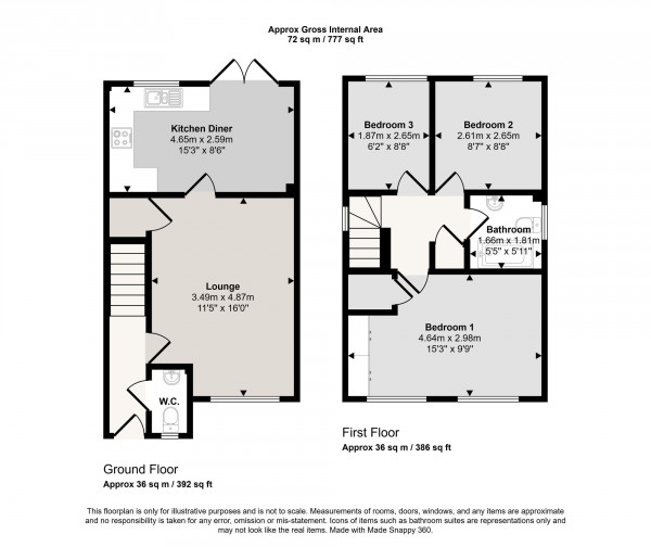 Floorplan for Churning Terrace, Irlam, M44