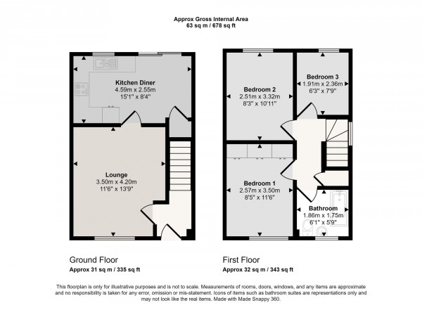 Floorplan for Grazing Drive, Irlam, M44