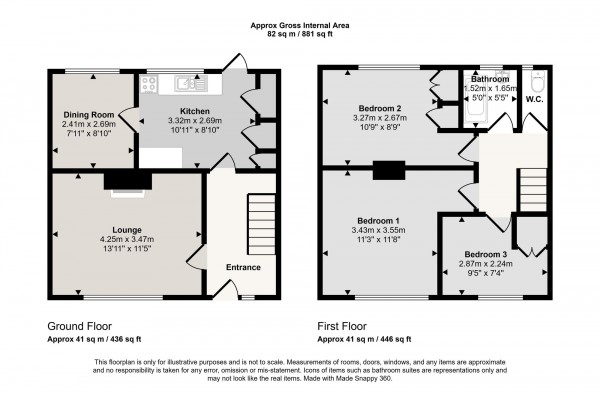 Floorplan for Durham Grove, Cadishead, M44