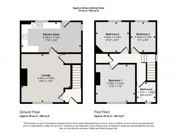 Floorplan for Princes Avenue, Irlam, M44