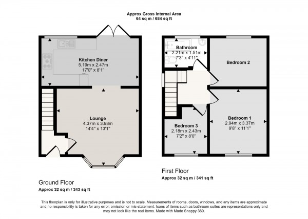 Floorplan for Marlborough Road, Irlam, M44
