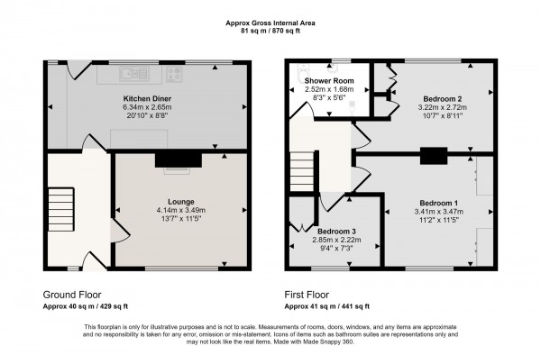 Floorplan for Durham Grove, Cadishead, M44