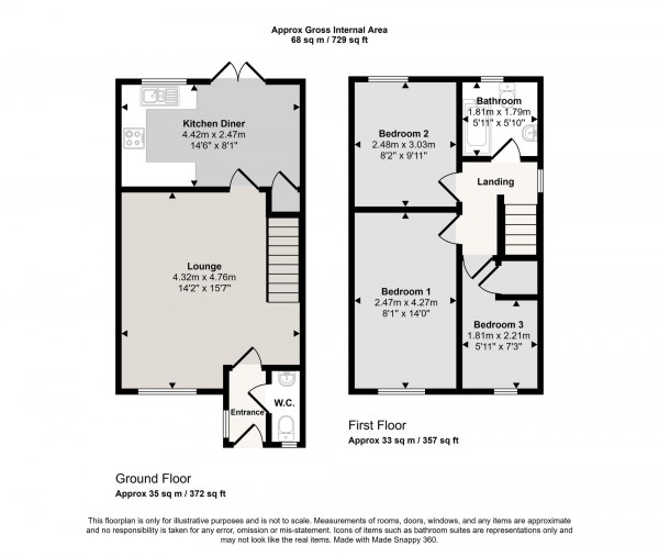 Floorplan for Nuthatch Avenue, Worsley, M28