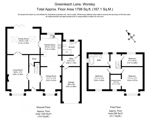 Floorplan for Greenleach Lane, Worsley, M28
