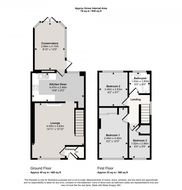 Floorplan for Farnham Drive, Irlam, M44