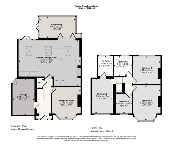 Floorplan for Meadow Lane, Worsley, M28