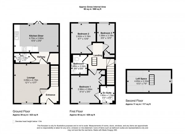 Floorplan for Roseway Avenue, Cadishead, M44