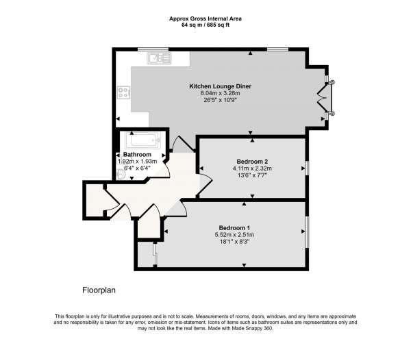 Floorplan for Forebay Drive, Irlam, M44