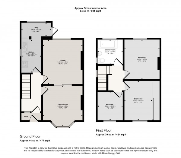 Floorplan for Boat Lane, Irlam, M44