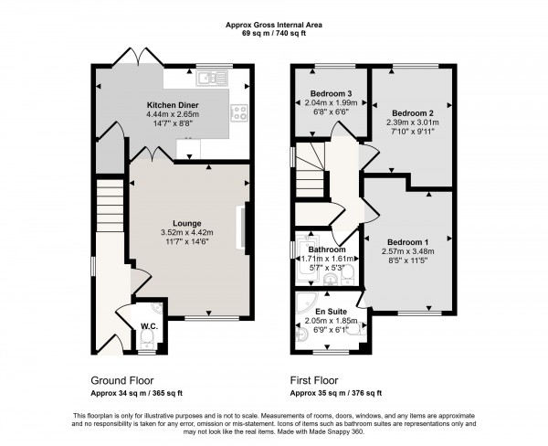 Floorplan for Stickens Lock Lane, Irlam, M44