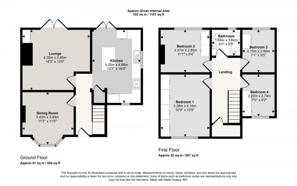 Floorplan for Beech Avenue, Irlam, M44