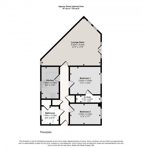 Floorplan for Bankquay Court, Irlam, M44