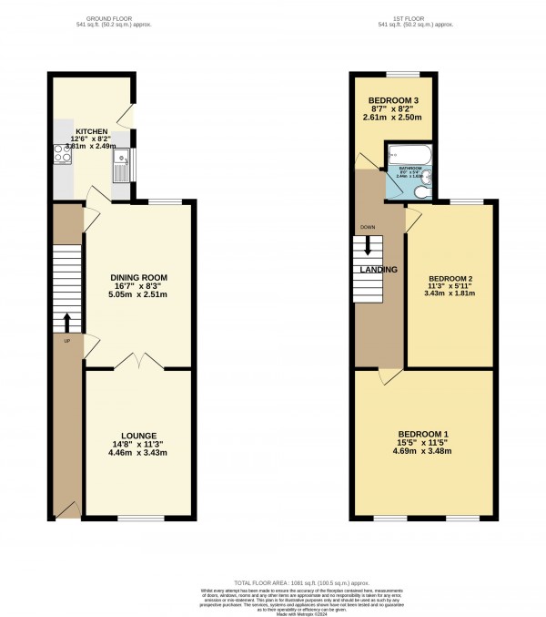 Floorplan for Alexandra Grove, Irlam, M44