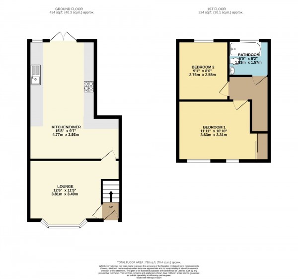 Floorplan for Warren Road, Warrington, WA2