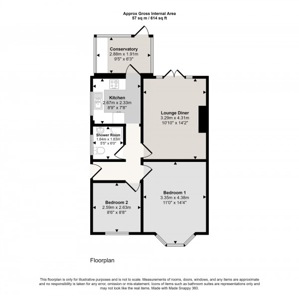 Floorplan for Ratcliffe Avenue, Irlam, M44