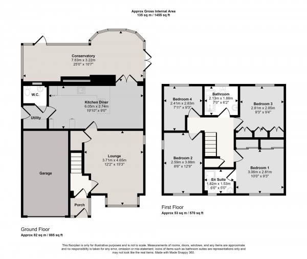 Floorplan for Reedley Drive, Worsley, M28