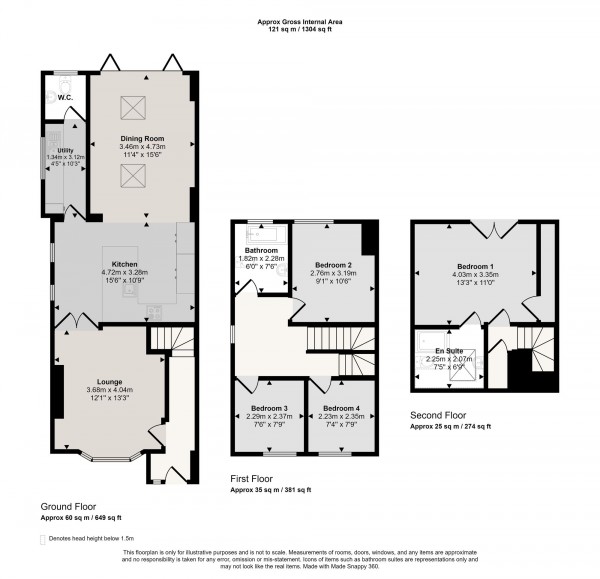 Floorplan for Lynthorpe Avenue, Cadishead, M44