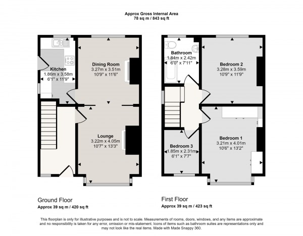 Floorplan for Ellenbrook Road, Worsley, M28