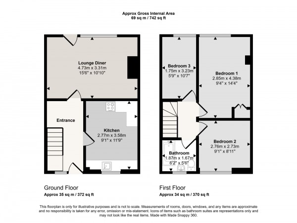 Floorplan for Parkstone Road, Irlam, M44