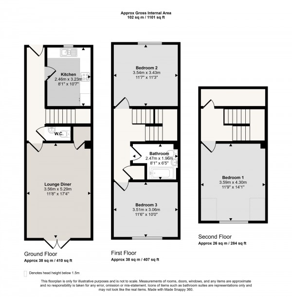 Floorplan for Vincent Street, Salford, M7