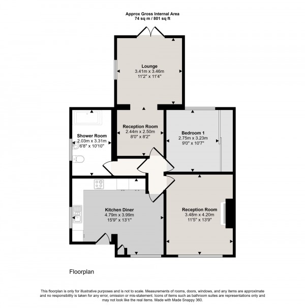 Floorplan for Helston Close, Irlam, M44