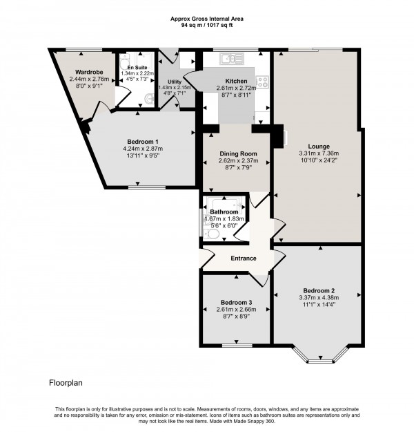 Floorplan for Farmside Avenue, Irlam, M44